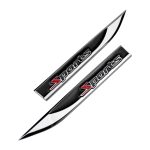 Set 2 embleme auto metalice SPORTS, reliefate 3D, dimensiune 14.6 x 1,8 cm