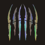 Set 2 stickere autoadezive Tuning, model "Monster Scratches", dimensiune 37 x 9 cm, culoare Holografic - imagine 2