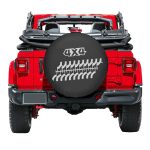 Husa roata de rezerva din "imitatie piele" neagra, pentru autovehicule de teren, marime 15"