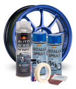 Kit complet reparatie si vopsire jante culoare Albastru Metalizat, V2 - imagine 2