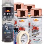 Kit complet reparatie si vopsire jante culoare Cupru Metalic, V4