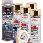 Kit complet reparatie si vopsire jante culoare Auriu Metalic, V4