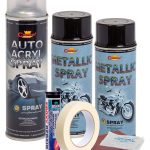 Kit complet reparatie si vopsire jante culoare Negru Metalizat, V2