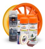 Kit complet reparatie si vopsire jante culoare Orange Fluorescent, V4 - imagine 2