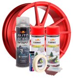 Kit complet reparatie si vopsire jante culoare Rosu Fluorescent, V2 - imagine 2