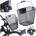 Cos metalic pentru bicicleta cu maner, demontabil, conceput pentru a fi montat in partea din fata - imagine 5