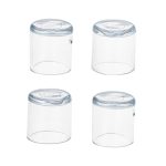 Set 4 buc. protectii anti-zgarieturi picioare scaun, diametru 19mm, culoare transparent - imagine 3