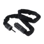 Antifurt bicicleta, Dispozitiv de blocare biciclete, Cifru cu 5 digits, lungime 90cm, culoare Neagra - imagine 7