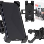 Suport Telefon cu 4 brate, montaj pe Motocicleta sau Bicicleta, culoare Neagra