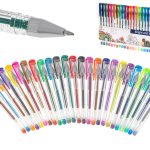 Set 25 piese, Pixuri cu gel multicolor cu sclipici (glitter)