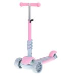 Tricicleta + Trotineta + Skateboard (3in1) roti iluminate LED - ROZ - imagine 7