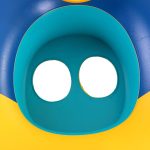 Saltea gonflabila (colac) pentru copii model Masina cu Volan si Claxon, dimensiune 80 x 65 cm - imagine 5