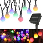 Ghirlanda Magica Luminoasa de exterior cu 50 LED-uri Multicolore, 8 functii si Panou Solar, lungime 6,7 m - imagine 6