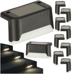 Set 8 Lampi solare LED pentru iluminat scari exterioare cu senzor crepuscular - imagine 6