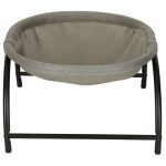Pat de tip hamac pentru caini si pisici, cadru metalic negru si panza gri, dimensiune 45 x 42 x 23 cm - imagine 5