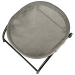 Pat de tip hamac pentru caini si pisici, cadru metalic negru si panza gri, dimensiune 45 x 42 x 23 cm - imagine 8