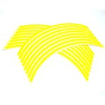 Set 16 inele din autocolant pentru jante culoare Galben Lucios - imagine 2