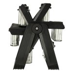 Organizator de condimente cu 18 containere cu suport rotativ pentru bucatarie, culoare neagra - imagine 2