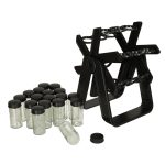 Organizator de condimente cu 18 containere cu suport rotativ pentru bucatarie, culoare neagra - imagine 3