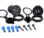 Panou electric suplimentar impermeabil pentru vehicule Off Road, ATV, SSV, tensiune 12-24V, 2 x USB si Voltmetru - imagine 5