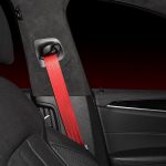 Banda centura de siguranta TUNING, culoare rosie, pret/metru liniar - imagine 2