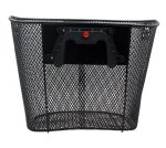 Cos metalic pentru bicicleta cu maner, demontabil, conceput pentru a fi montat in partea din fata, culoare Neagra - imagine 8