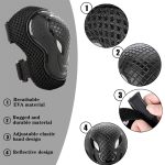 Set pentru copii, 6 x protectii pentru genunchi, coate si incheieturi (bicicleta, role, skateboard, patine) - imagine 11