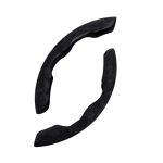 Set 2 ornamente volan finisaj ALCANTARA NEGRU, dimensiune universala - imagine 3