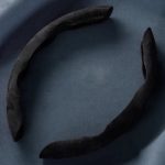 Set 2 ornamente volan finisaj ALCANTARA NEGRU, dimensiune universala - imagine 2