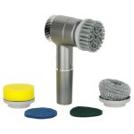 Perie electrica "5-in-1" cu 5 accesorii de curatare pentru baie, podea, rosturi faianta, piscina, cu afisaj cu LED si incarcare USB - imagine 10