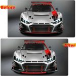 Set 2 Tije din Aluminiu reglabile pentru Consolidare Spoiler, lungime 20cm, IMITATIE CARBON - imagine 5