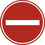 Eticheta, Autocolant Reflectorizant Semn Accesul Interzis, Diamentru 18cm