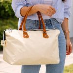 Set 3 piese, geanta de calatorie multifunctionala pentru carucior, set culoare bej, pentru mamici - imagine 10