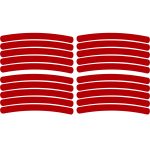 Set 20 bucati Elemente Reflectorizante "Wheel Arch" pentru autoturisme, biciclete, motociclete, atv-uri, scutere, culoare Rosie - imagine 3