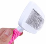 Perie de par alba cu roz pentru animale AVX-ZW3B - imagine 2