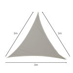 Umbrar de gradina triunghiular, impermeabil, culoare Gri, dimensiune 3 x 3 x 3 m - imagine 10