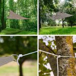 Umbrar de gradina triunghiular, impermeabil, culoare Gri, dimensiune 3 x 3 x 3 m - imagine 11