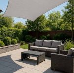 Umbrar de gradina dreptiunghiular, impermeabil, culoare Gri, dimensiune 4 x 3 m - imagine 2