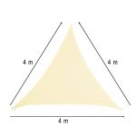 Umbrar de gradina triunghiular, impermeabil, culoare Bej, dimensiune 4 x 4 x 4 m - imagine 11