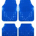 Covorase Auto Universale, model Diamond, culoare Crom Albastru