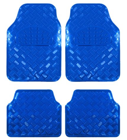 Covorase Auto Universale, model Diamond, culoare Crom Albastru