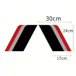 Sticker autoadeziv Tuning, model "Racing Flag", dimensiune 30 x 24 x 17 cm, culoare Negru/Argintiu/Rosu - imagine 3