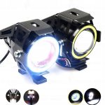 Proiector LED cu Lupa, Angel Eye ALB si Devil Eye RED, alimentare 12V, pentru Off-Road, ATV, SSV, UTV - imagine 6