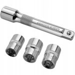 Set cheie dinamometrica din otel/crom, 1/2 inch, reglabila 28-210 Nm, cu 3 tubulare incluse si manusi - imagine 2