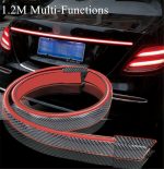 Eleron auto cu lampa stop frana suplimentara pentru autoturisme, 12V, 120cm, Carbon - imagine 6