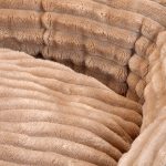 Culcus moale cu perna, pentru caine/pisica, culoare maro-raiat, impermeabil, baza antiderapanta, 50 cm - imagine 3