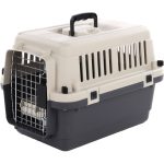 Cusca pentru transport Caini sau Pisici, Karlie Nommand, marime M, dimensiuni 67 x 51 x 47 cm, culoare Gri/Alb