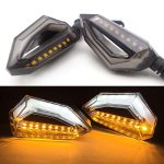 Set 2 lampi Semnalizare Moto cu LED, cu 2 functii, pozitie si semnalizare, 12V - imagine 4