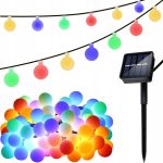 Ghirlanda Magica Luminoasa de exterior cu 50 LED-uri Multicolore, 8 functii si Panou Solar, lungime 6,7 m - imagine 4
