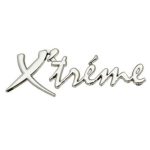 Emblema auto metalica, autoadeziva, model "X’TREME", finisaj Crom, dimensiune, 15 x 3 cm